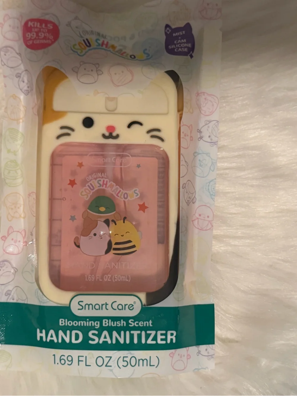 Smart Care Blooming Blush Scent Hand Sanitizer with Cute Cat Holder - Pink